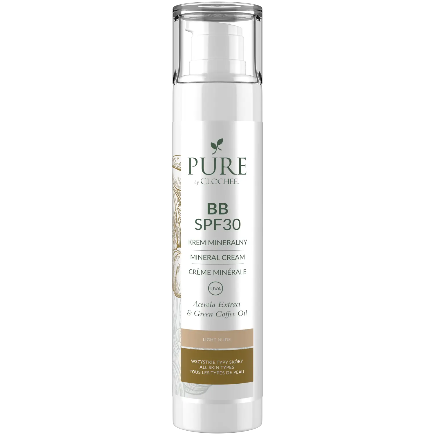 

Bb-крем для лица spf30 светлый нюд Pure By Clochee, 50 мл