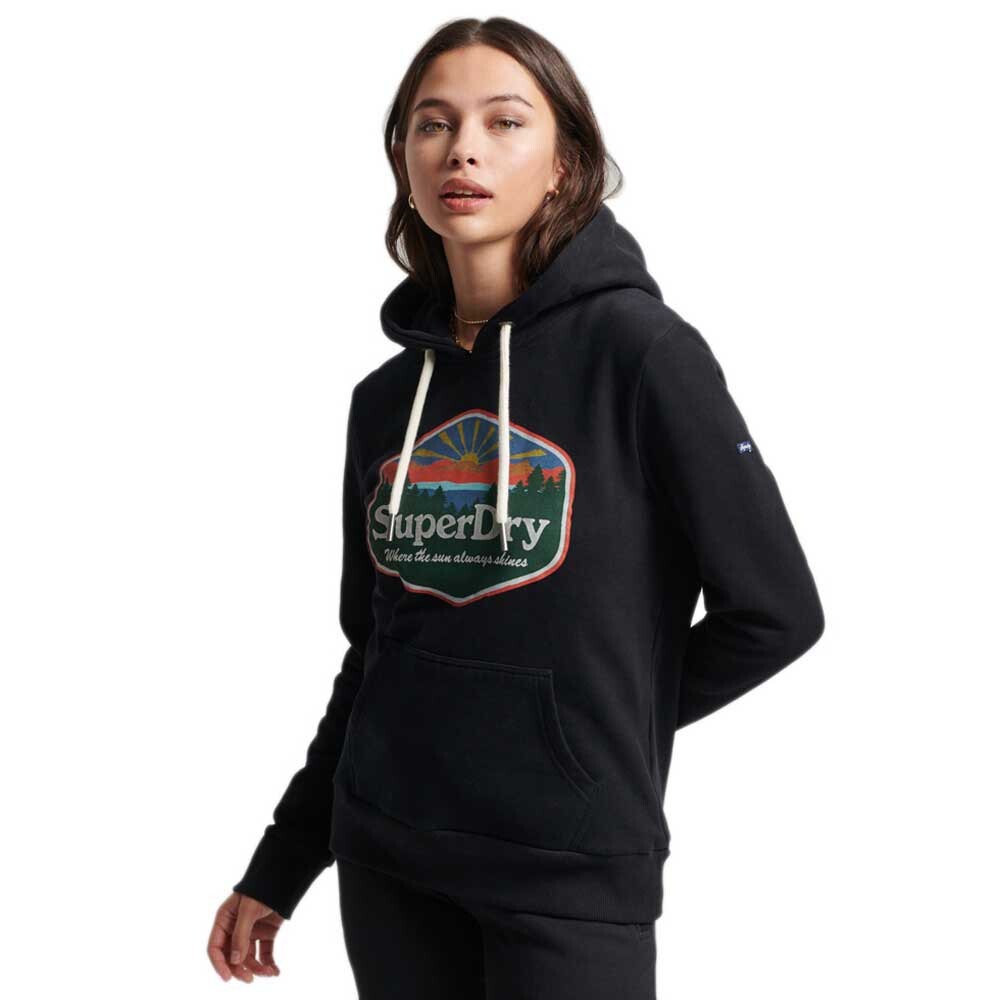 

Худи Superdry Vintage Travel, черный