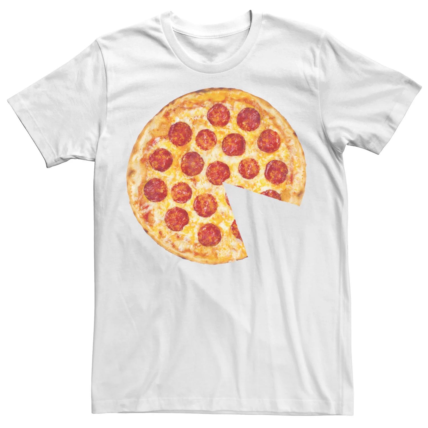 Мужская футболка с рисунком Pepperoni Pizza и портретом Licensed Character