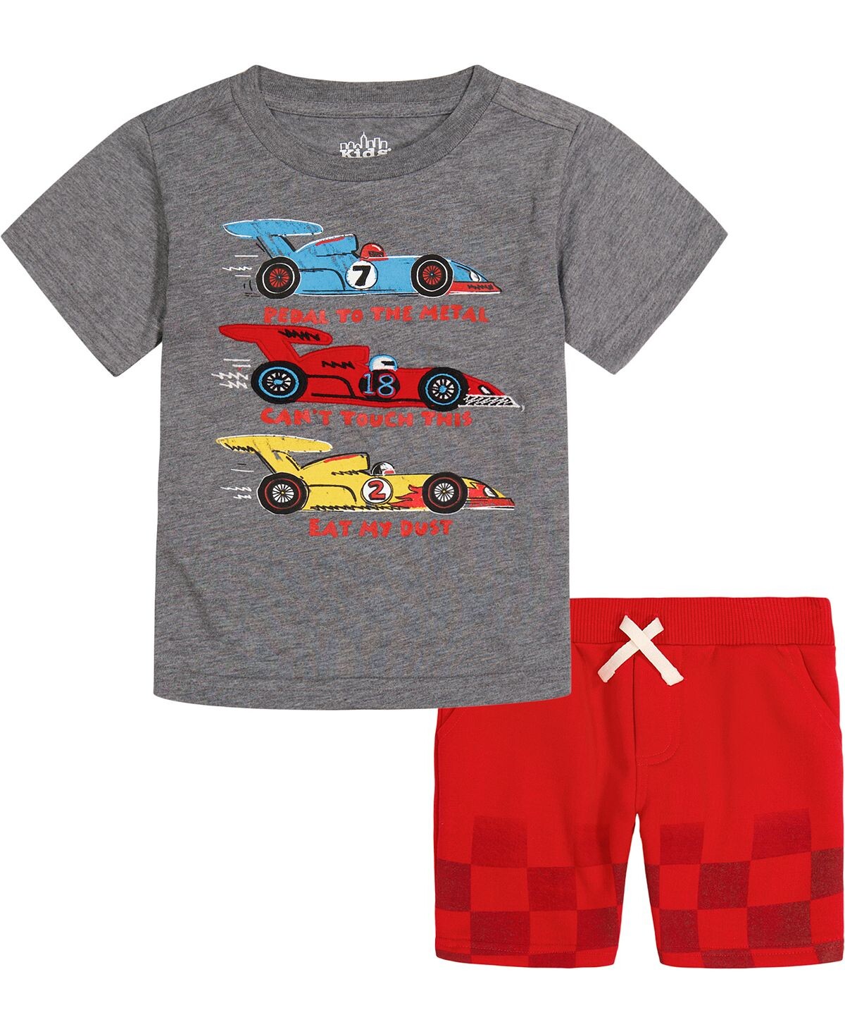 

Футболка с короткими рукавами Little Boys Racecar и шорты из френч терри с принтом, комплект из 2 предметов Kids Headquarters