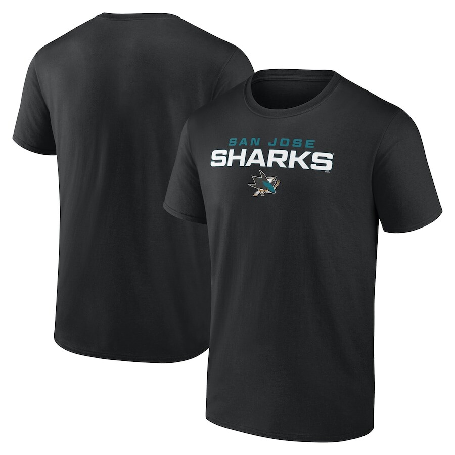 

Футболка с коротким рукавом Fanatics Branded San Jose Sharks, черный
