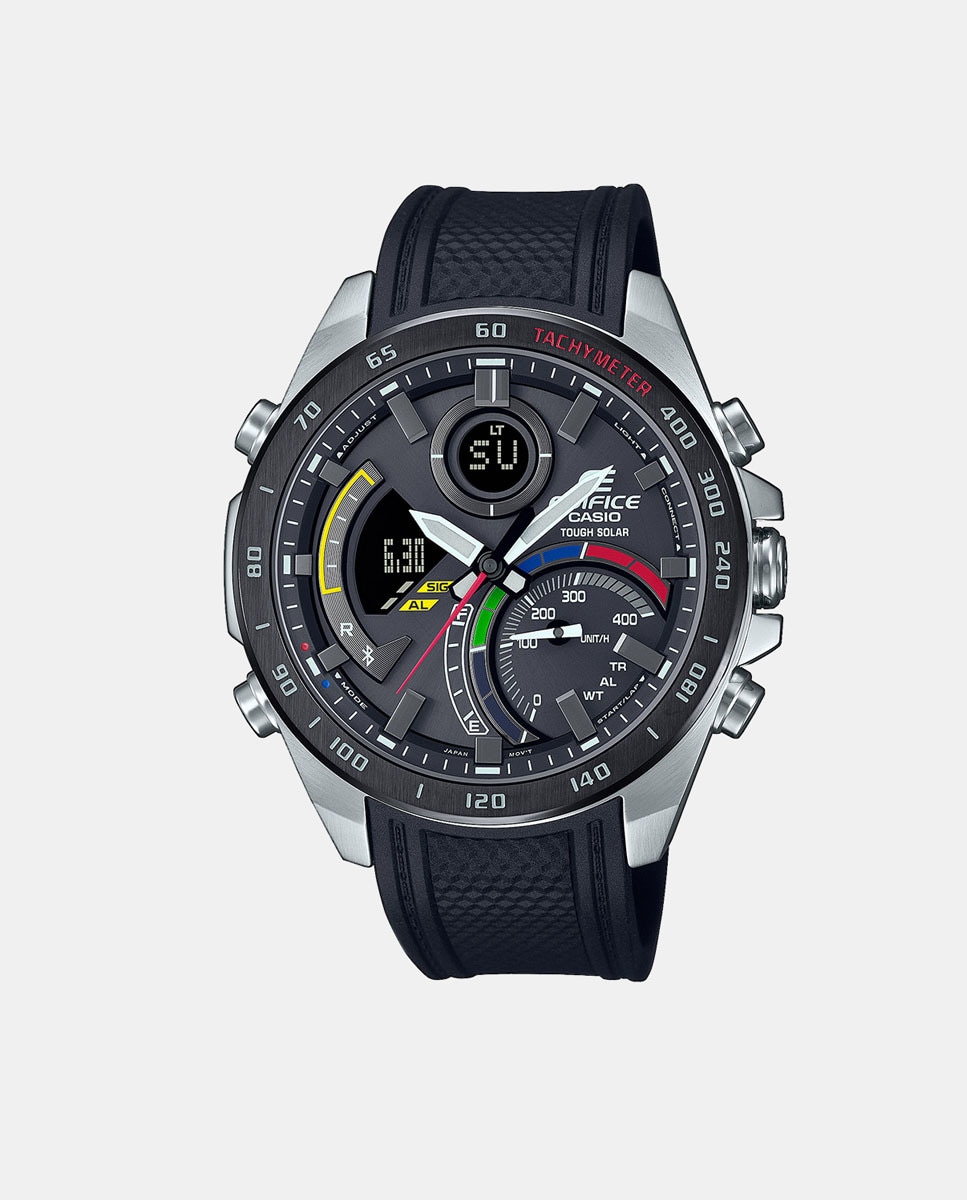 цена Мужские часы Edifice ECB-900MP-1AEF из черной смолы Casio, черный