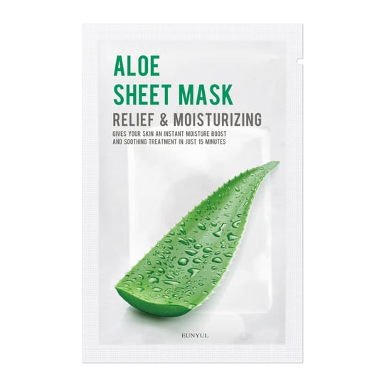 Увлажняющая и успокаивающая тканевая маска с алоэ 22мл Eunyul Aloe Sheet Mask