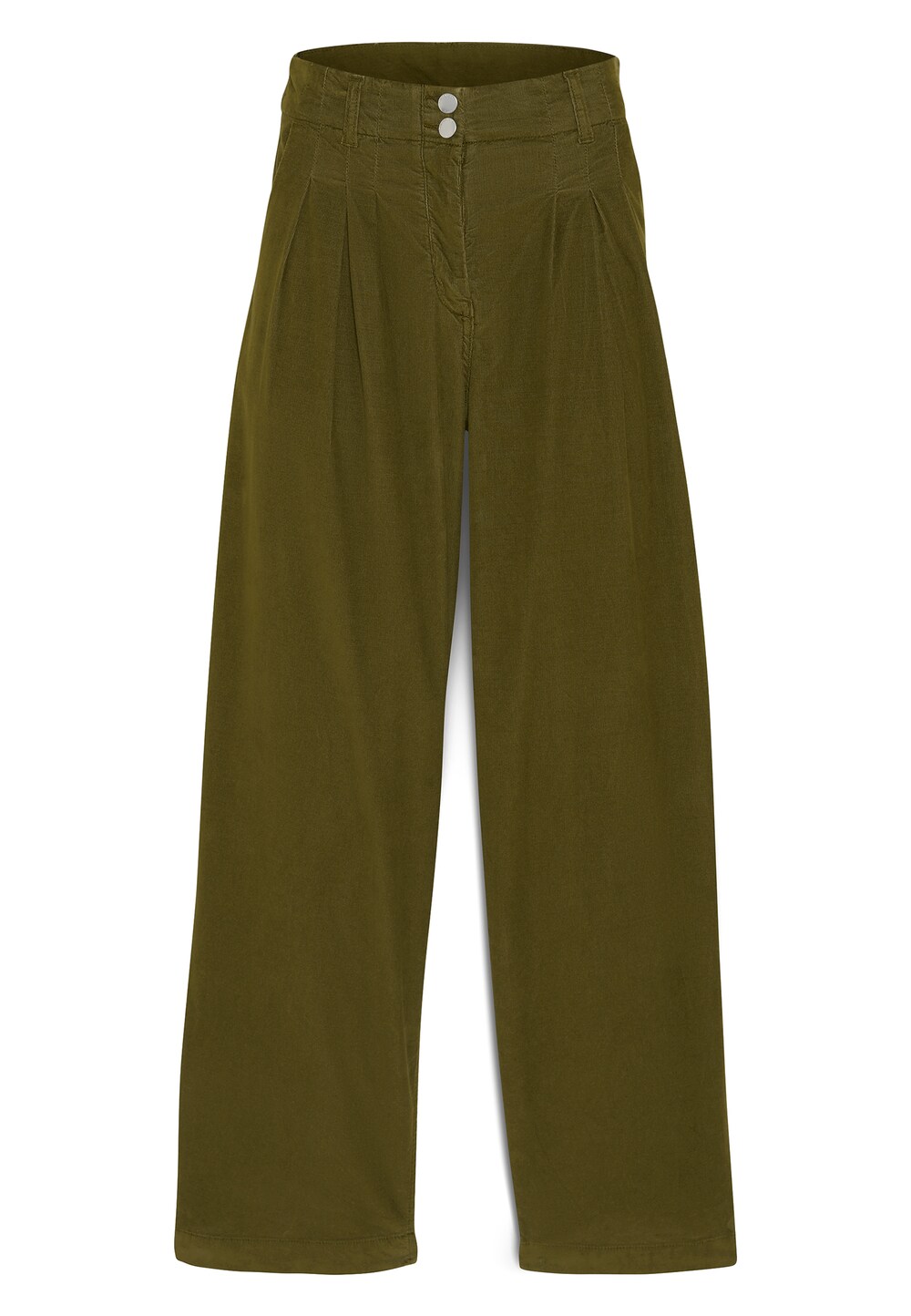 Широкие брюки Timberland Needle Corduroy Wide Leg Pant, оливковый