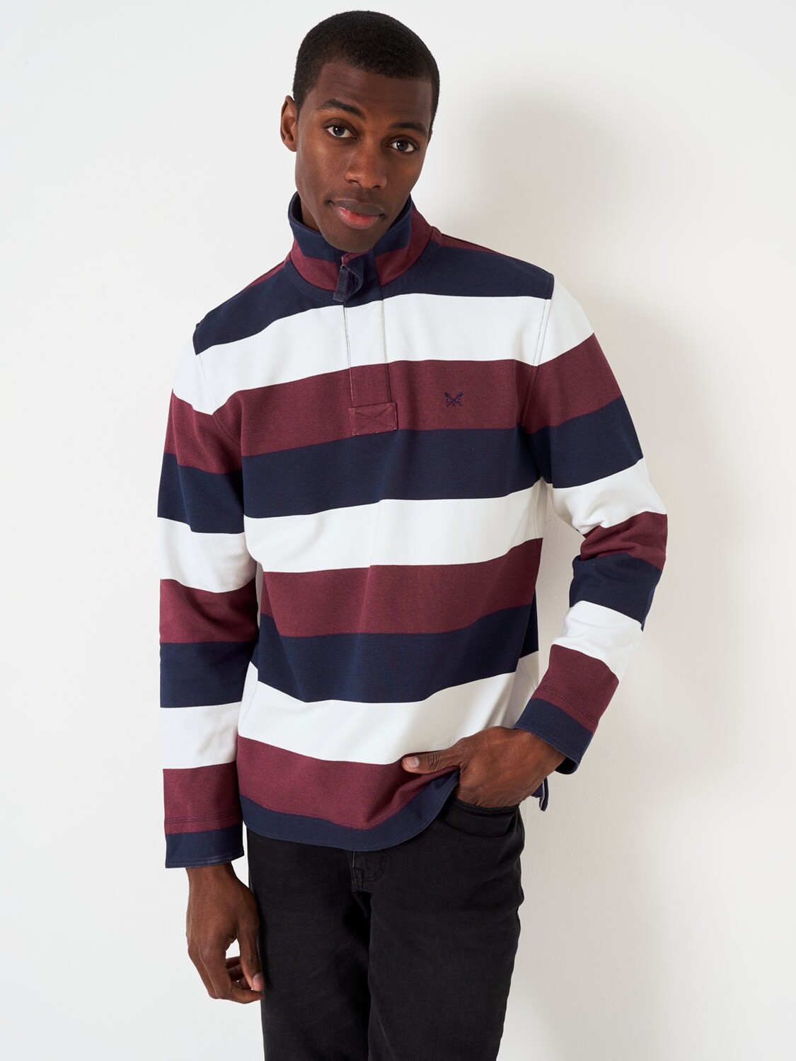 

Толстовка Padstow из пике Crew Clothing, бордовый красный