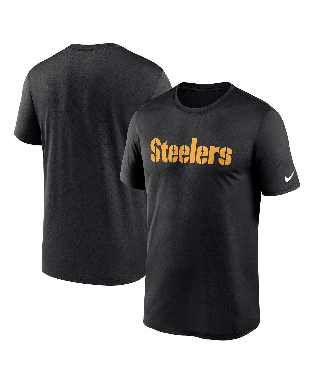 

Мужская черная футболка Pittsburgh Steelers Legend с надписью Performance Nike, Черный
