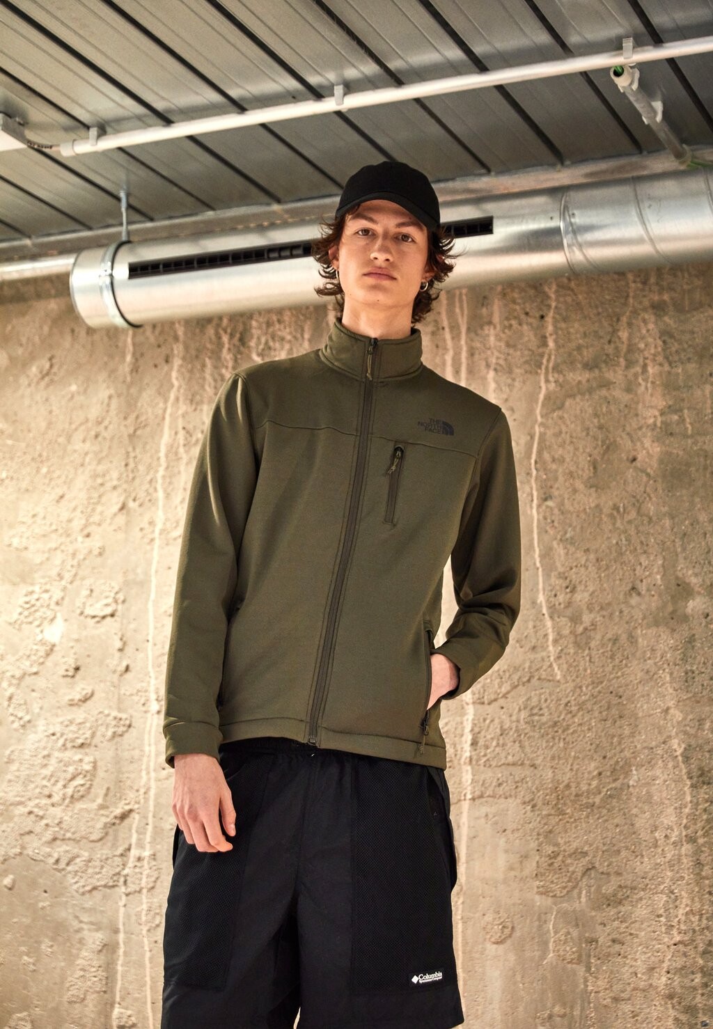 

Толстовка на молнии The North Face, темно-зеленый