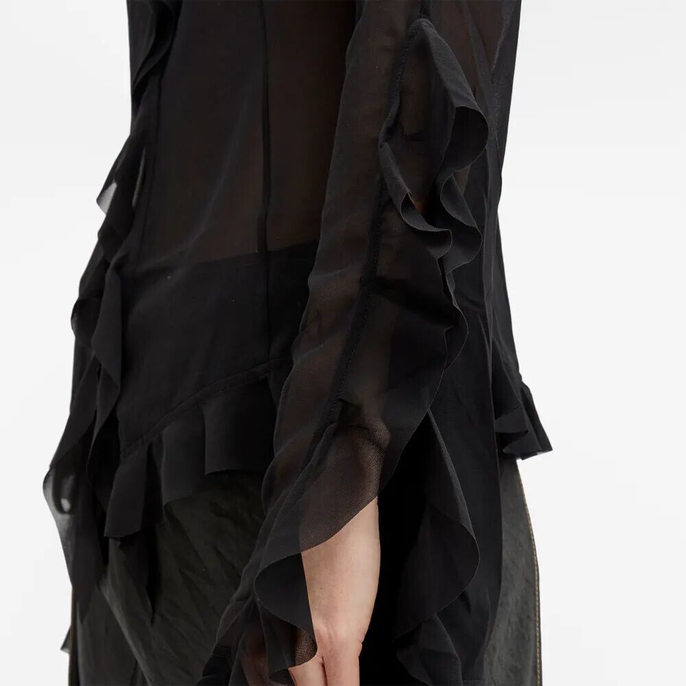 

Acne Studios Тулисовая шифоновая блузка, черный