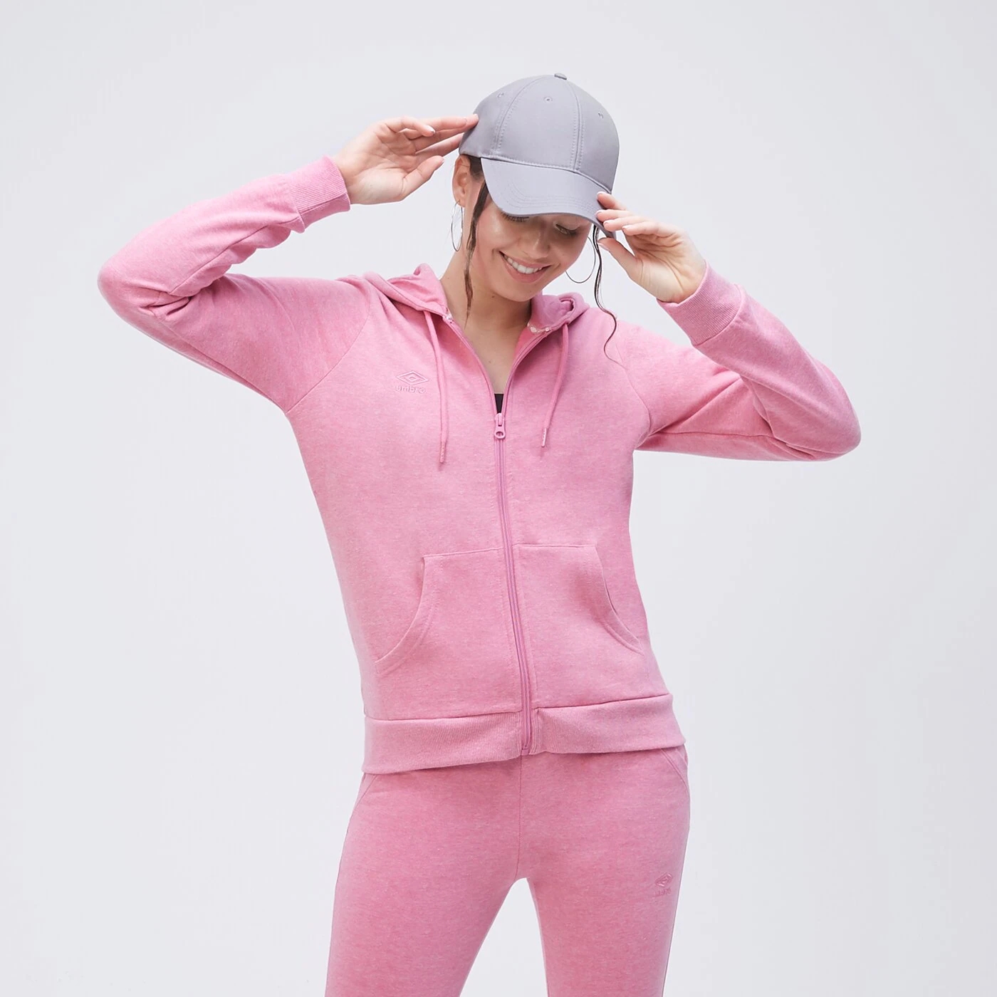 Толстовка Umbro II с капюшоном, розовый