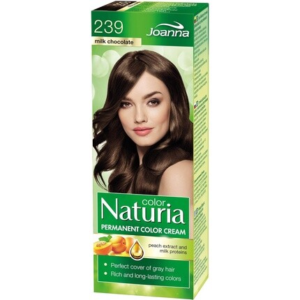 

Стойкая крем-краска для волос Naturia Color с молочными протеинами и экстрактами персика, молочный шоколад Joanna