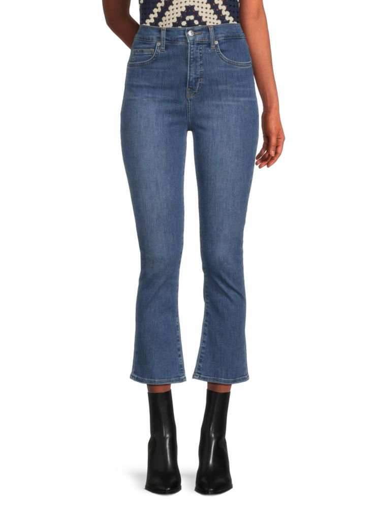 цена Расклешенные джинсы Carly со средней посадкой Veronica Beard, цвет Sierra Blue