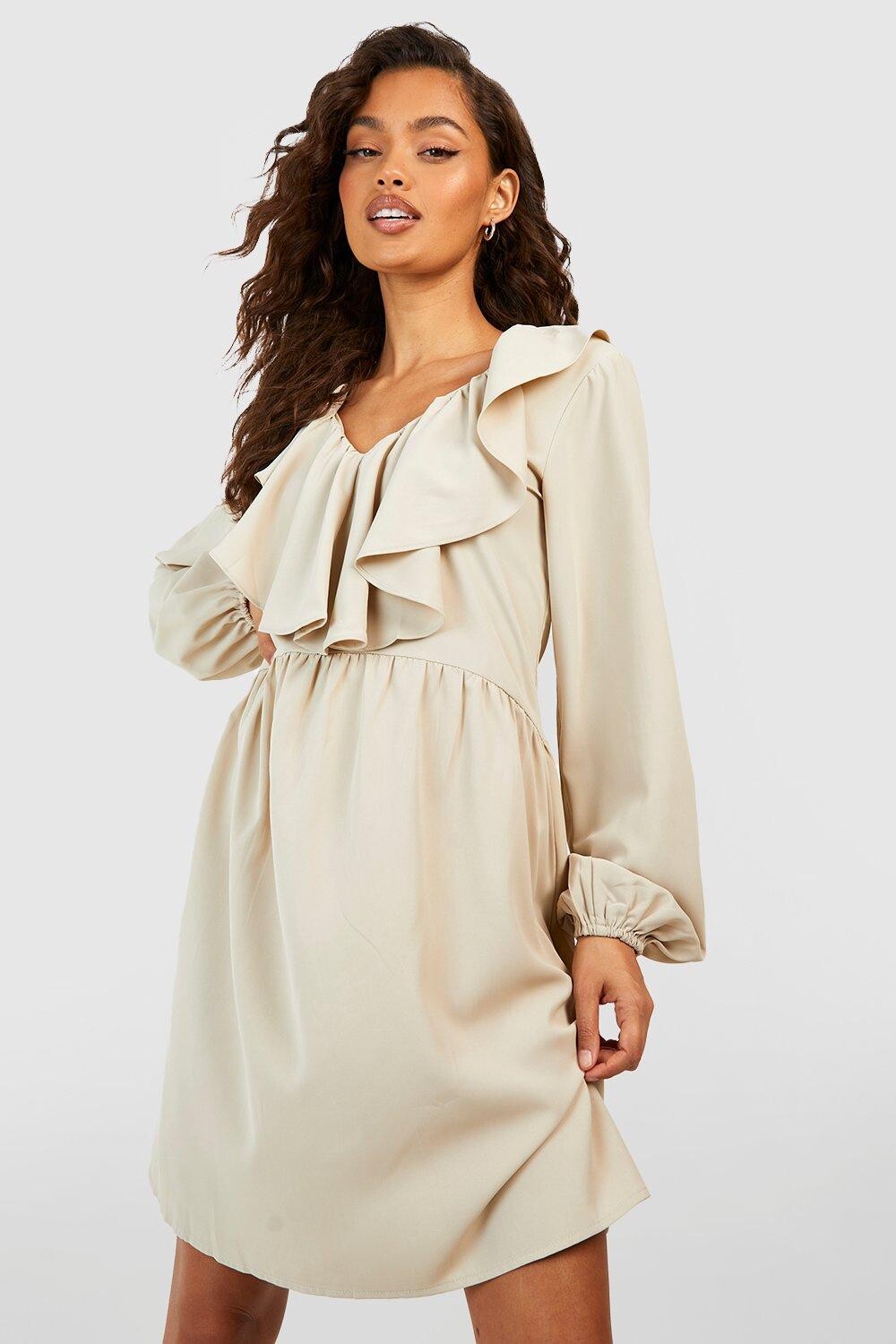 

Платье с рюшами платье Boohoo, серый