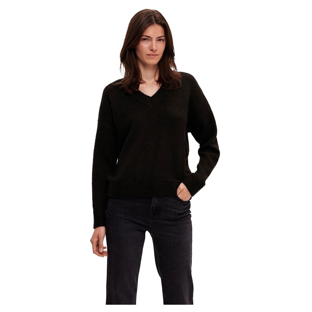 

Свитер Selected Maline V Neck, черный