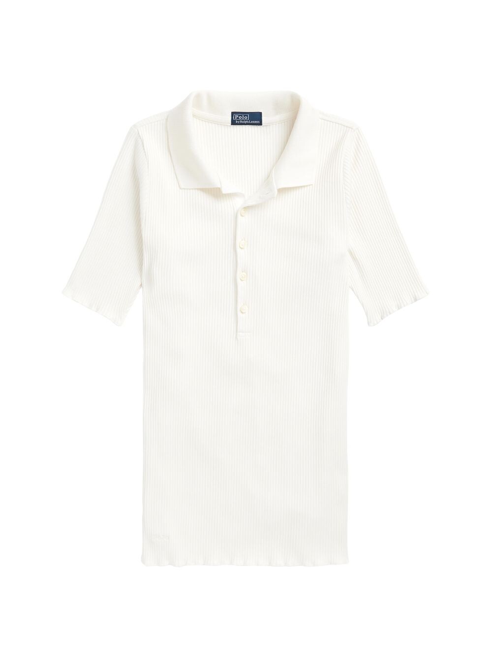

Облегающее вязаное поло в рубчик Polo Ralph Lauren, Серый