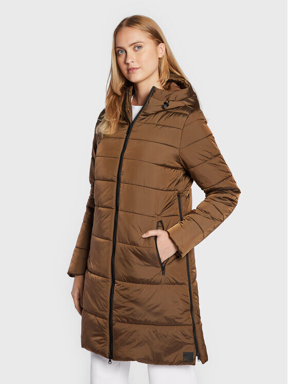 

Пуховик свободного кроя Jack Wolfskin, коричневый