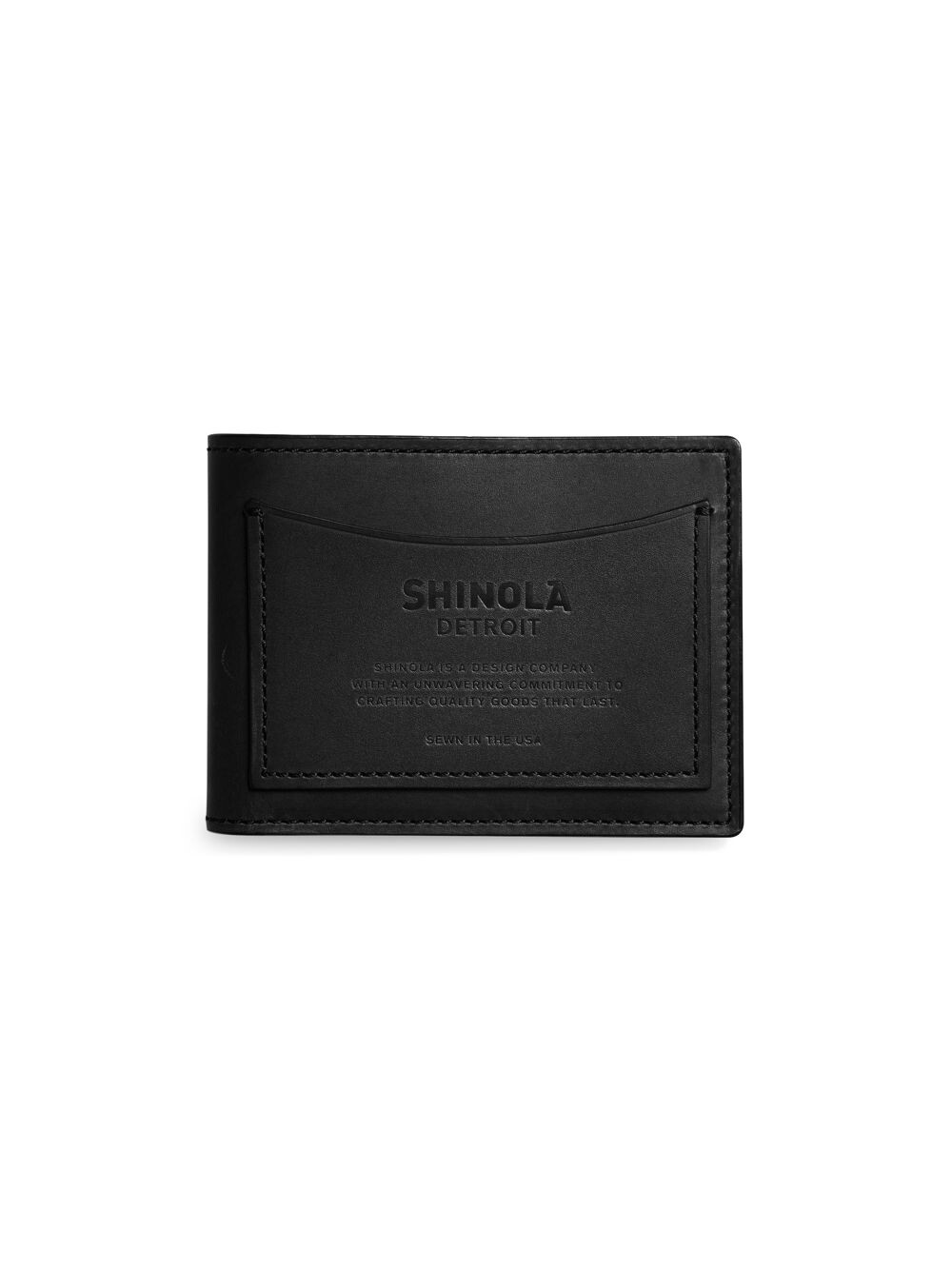 

Кожаный бумажник в два сложения Shinola, черный