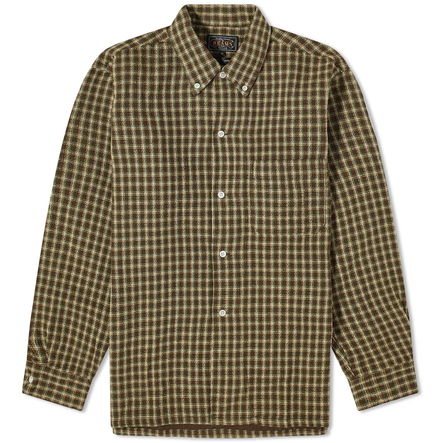 

Рубашка Beams Plus Button Down Panama, коричневый