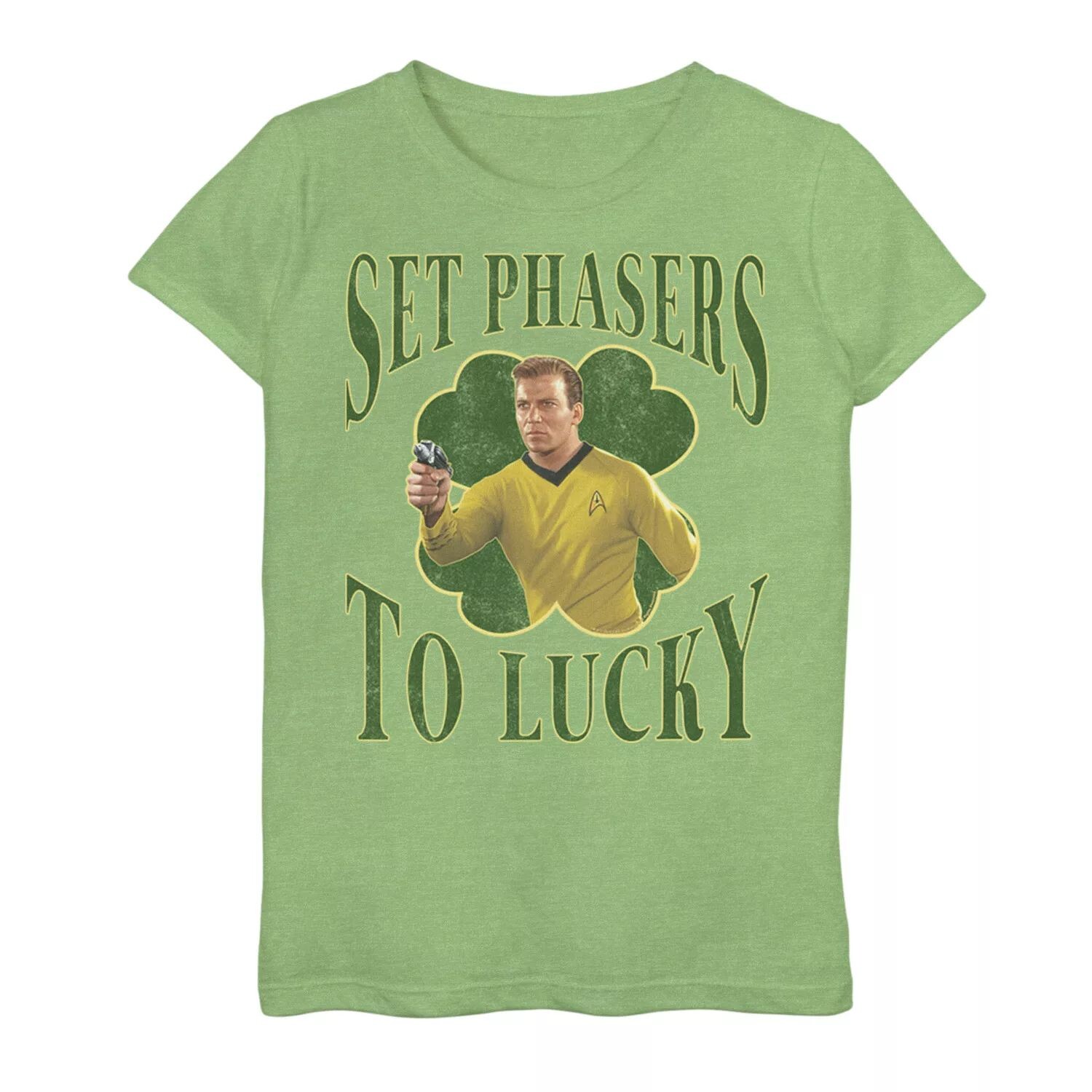 

Футболка с рисунком St. Patty's Lucky для девочек 4–16 лет Star Trek Next Generation Licensed Character
