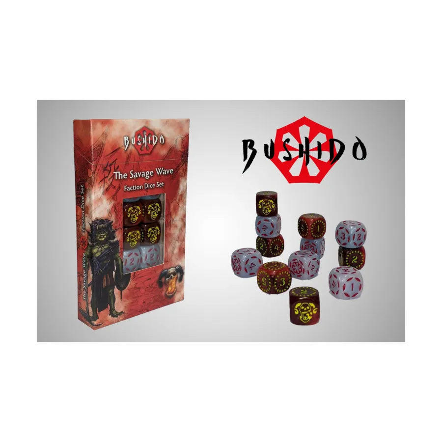 

Дикая волна — набор кубиков фракций (12), Bushido Risen Sun Faction Dice