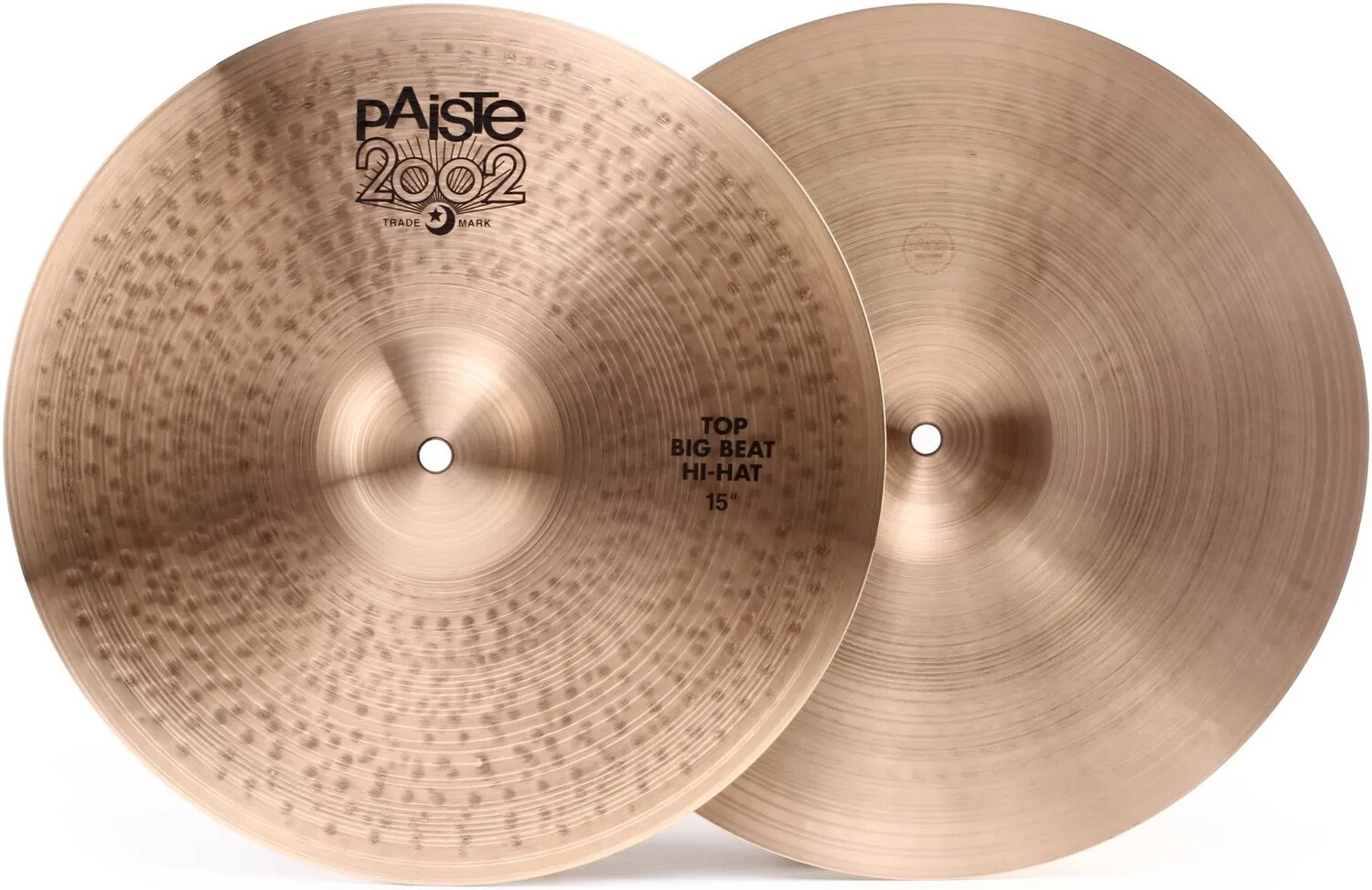 

15-дюймовые тарелки хай-хэт Paiste Big Beat 2002 года выпуска