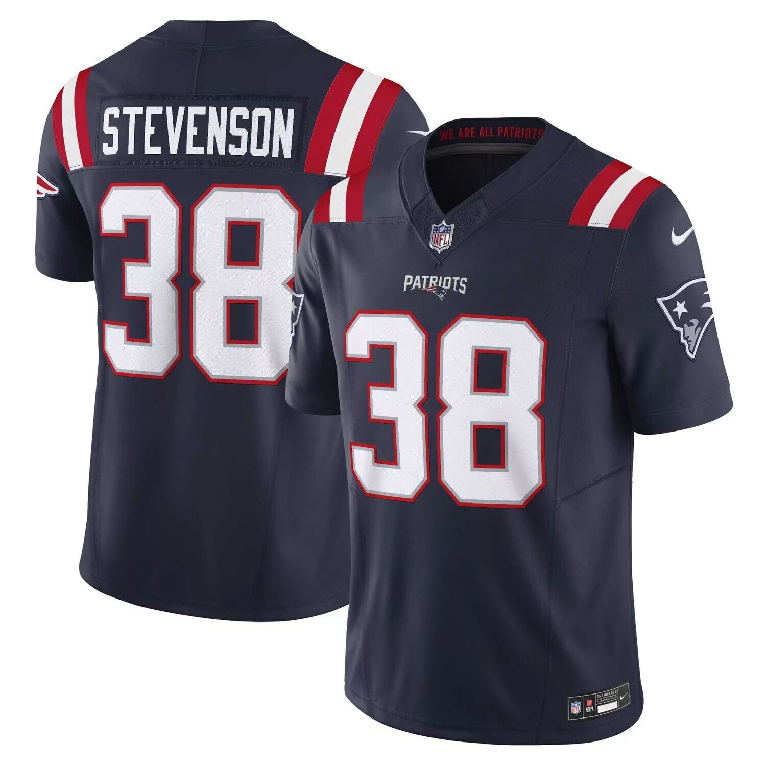 

Мужское джерси Rhamondre Stevenson Navy New England Patriots Vapor FUSE Limited Nike