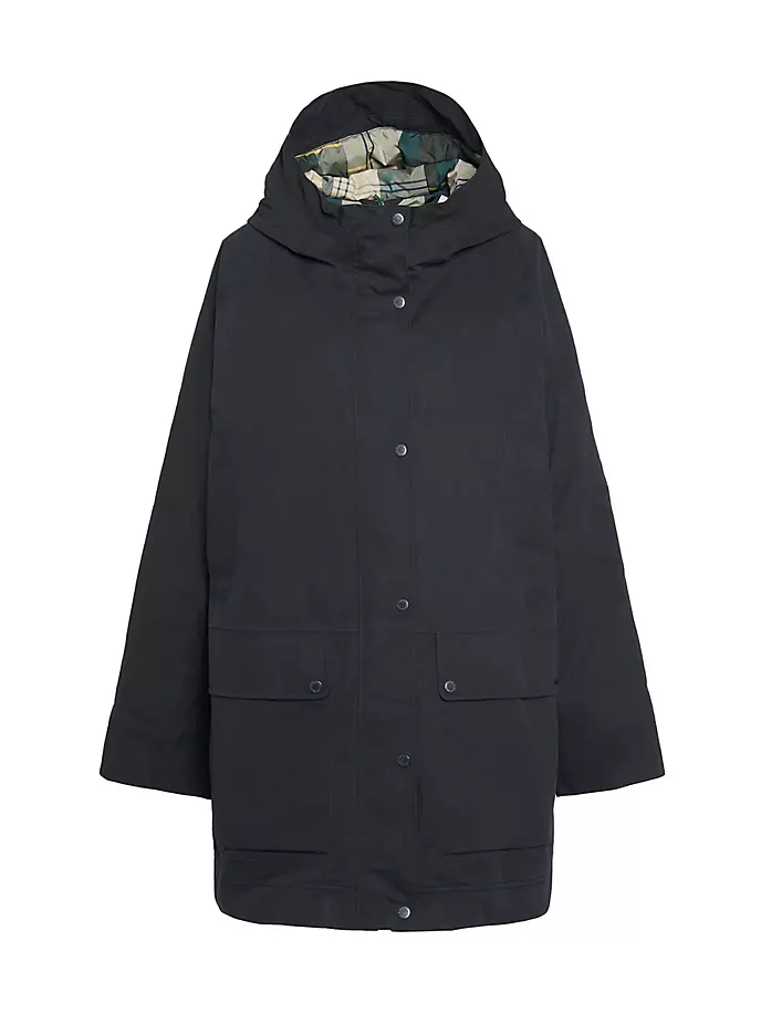 

Куртка оверсайз с капюшоном Beadnell Barbour, Plus Size, черный