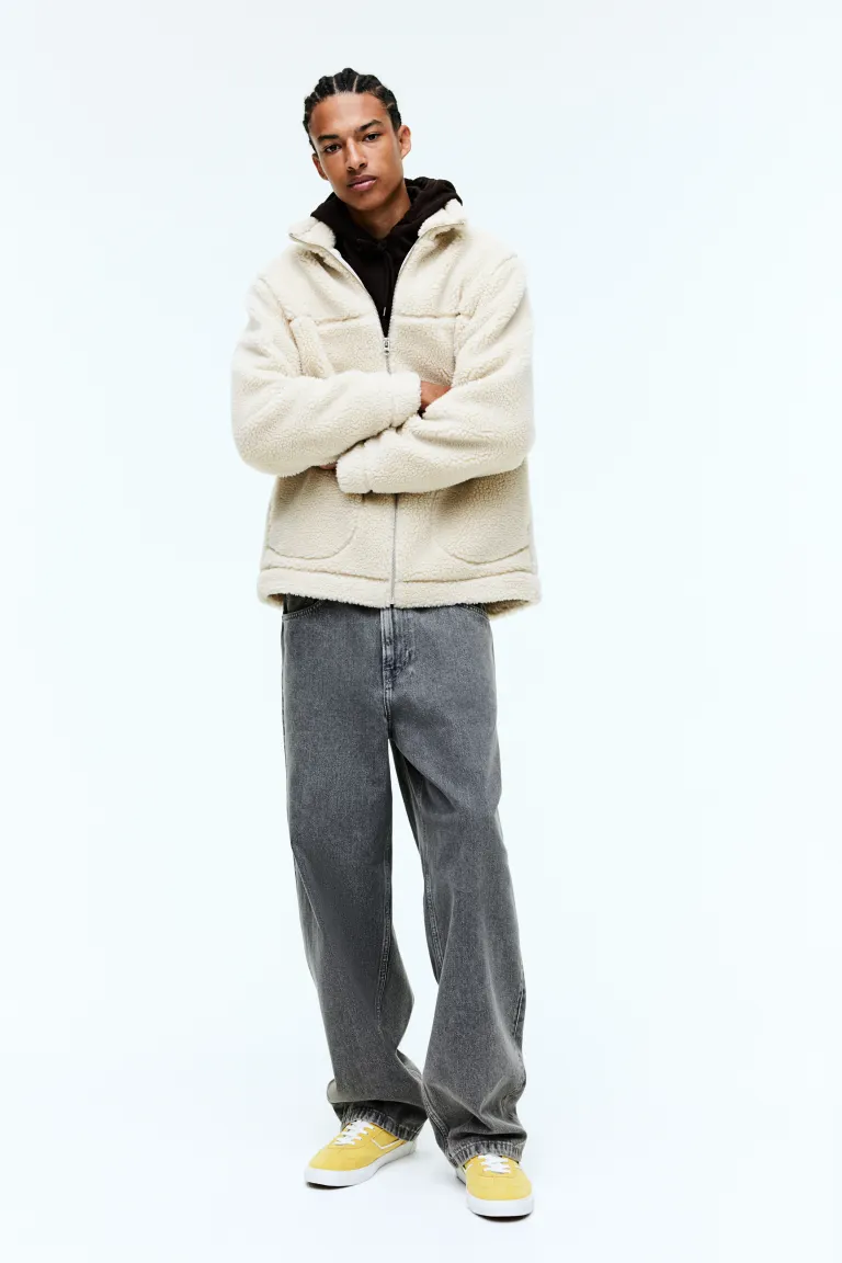 

Пуховик regular fit H&M, бежевый