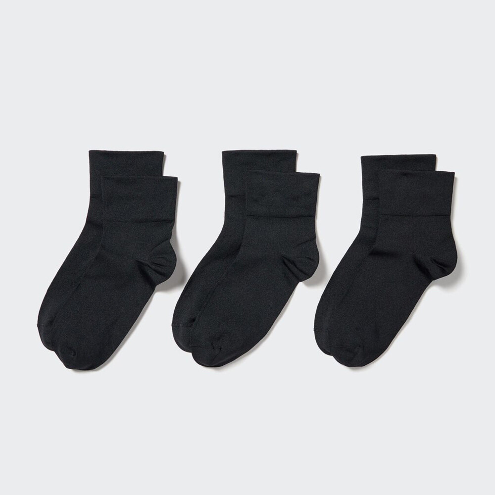 

Женские носки Uniqlo однотонные 3 пары, черный