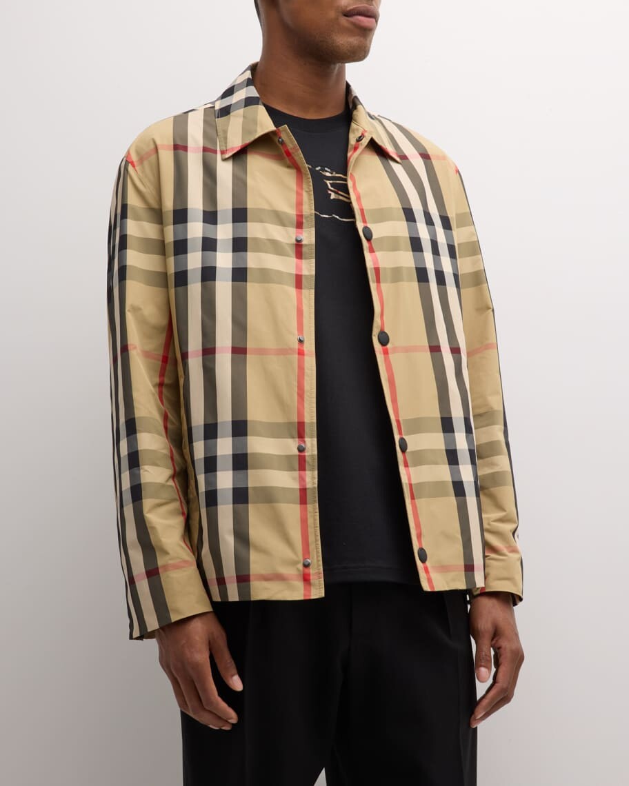 

Мужская куртка в клетку Sussex Coach Burberry, Серый