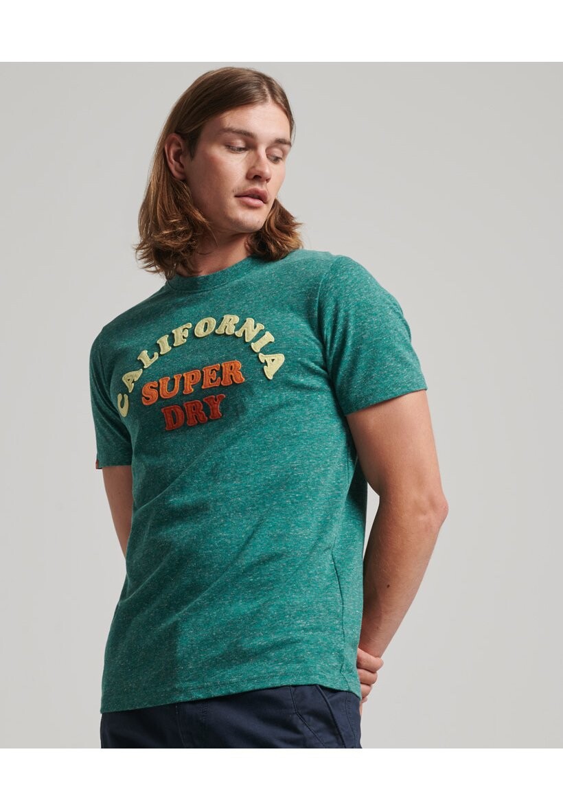 

Футболка с принтом Superdry, бирюзовый