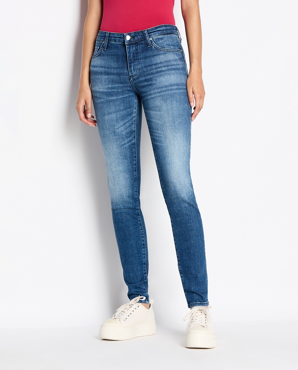

Женские джинсы суперскинни пуш-ап J69 Armani Exchange, индиго