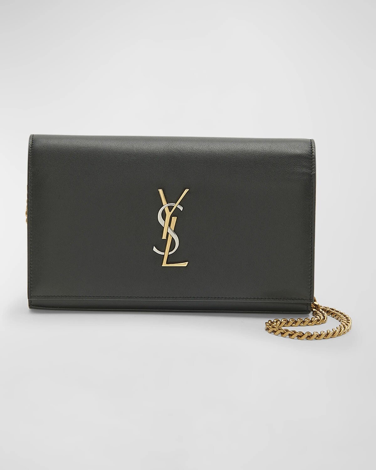 

Кошелек Cassandra YSL на цепочке из гладкой кожи Saint Laurent, цвет Black