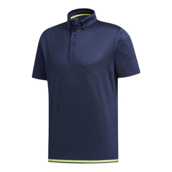 Футболка adidas Solid Color Casual Short Sleeve Polo Shirt Blue, синий