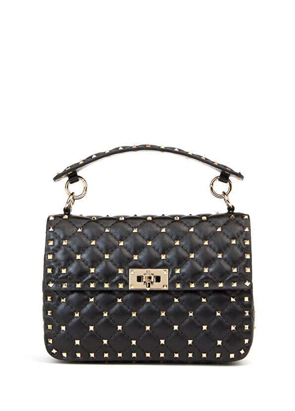 

Rockstud spike черная женская кожаная сумка Valentino Garavani