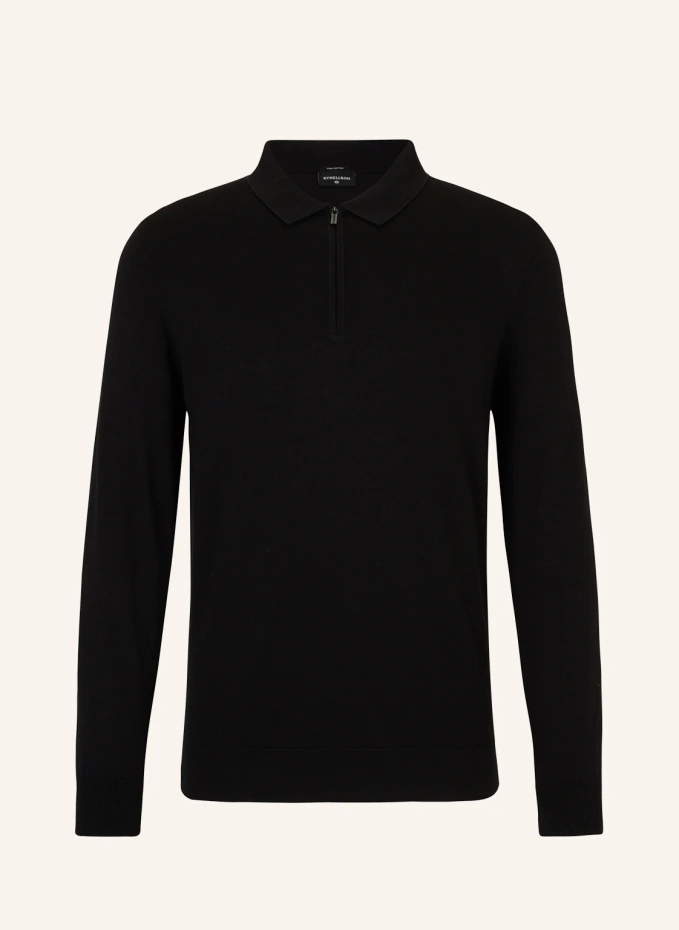 Рубашка-поло long sleeve polo shirt vincent, черная Strellson, черный