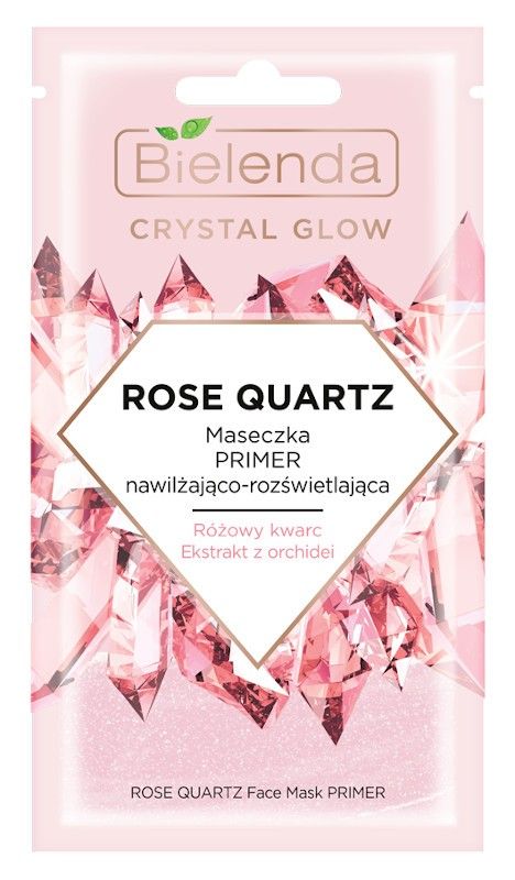цена Bielenda Crystal Glow Rose Quartz медицинская маска, 8 g