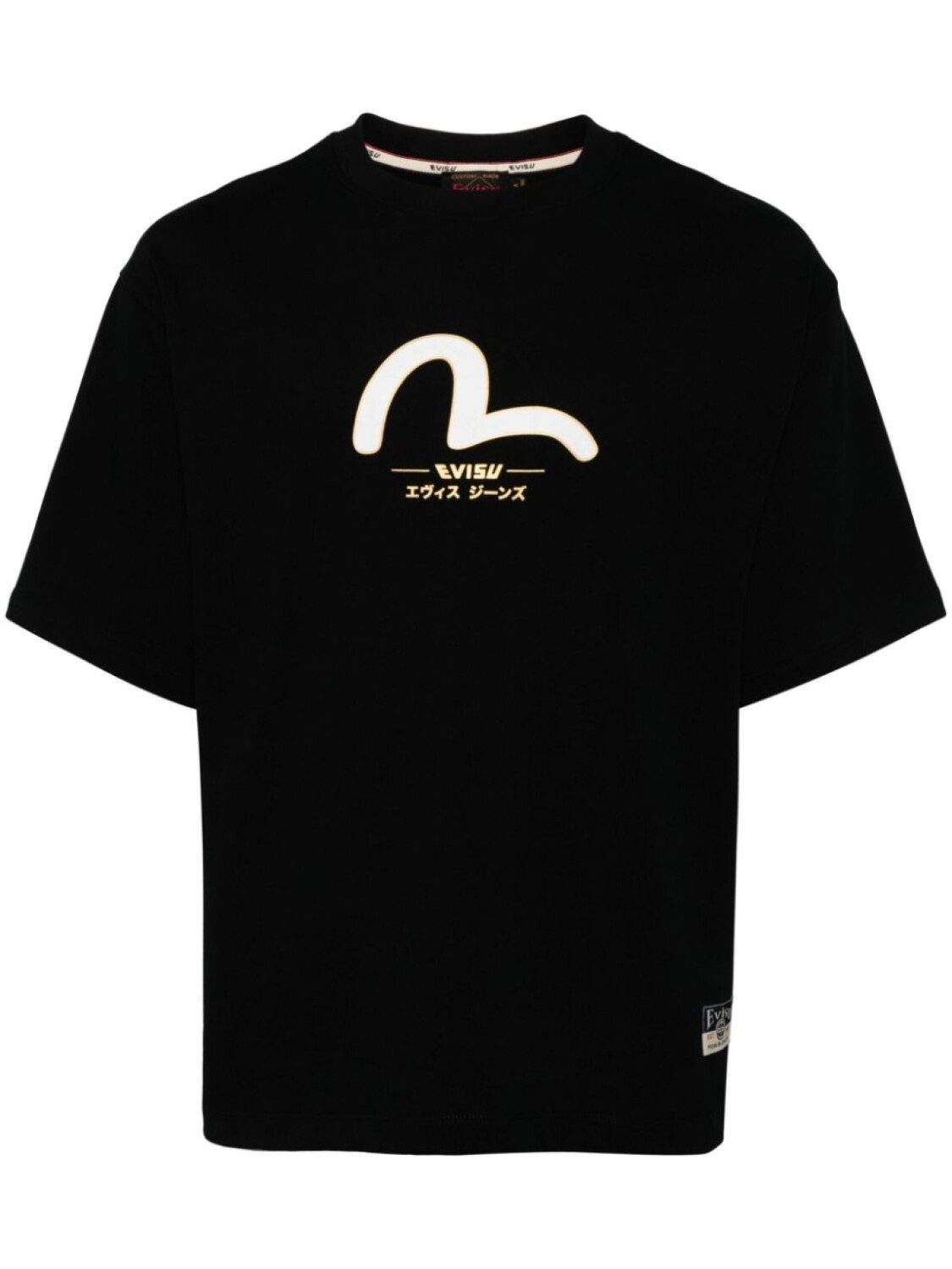 

EVISU футболка из хлопка Seagull Kamon-Daicock, черный