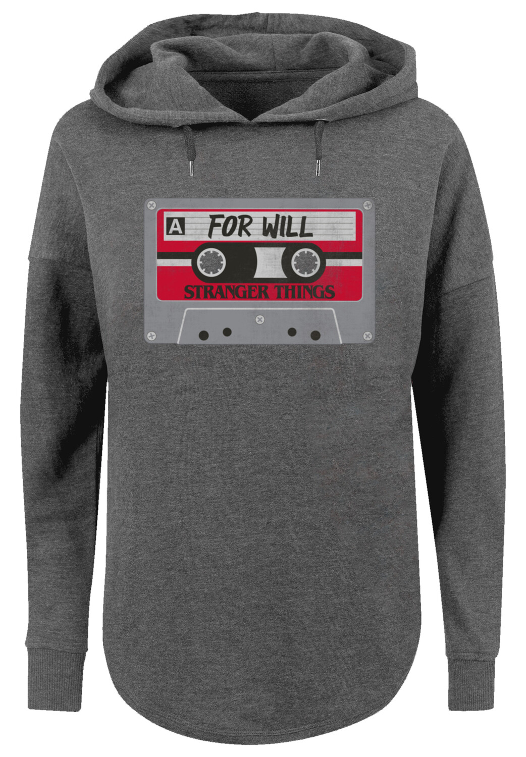 

Свитер F4NT4STIC Oversized Hoodie Stranger Things Cassette For Will Netflix TV Series, цвет charcoal