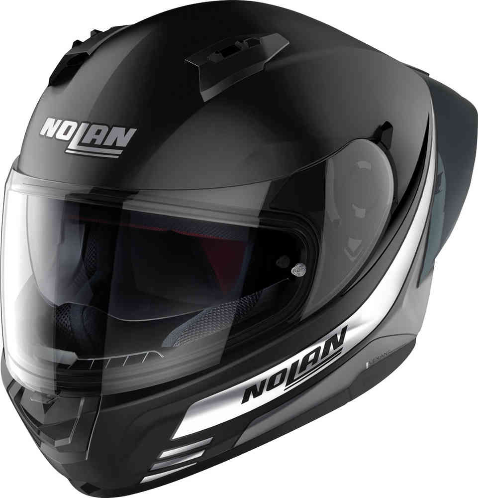 N60-6 Спортивный шлем Nolan, черный матовый/серебристый n60 6 шлем лансера nolan черный матовый оранжевый