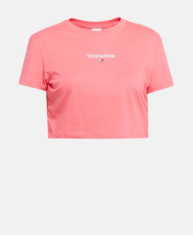 

Укороченный лонгслив Tommy Hilfiger, персик