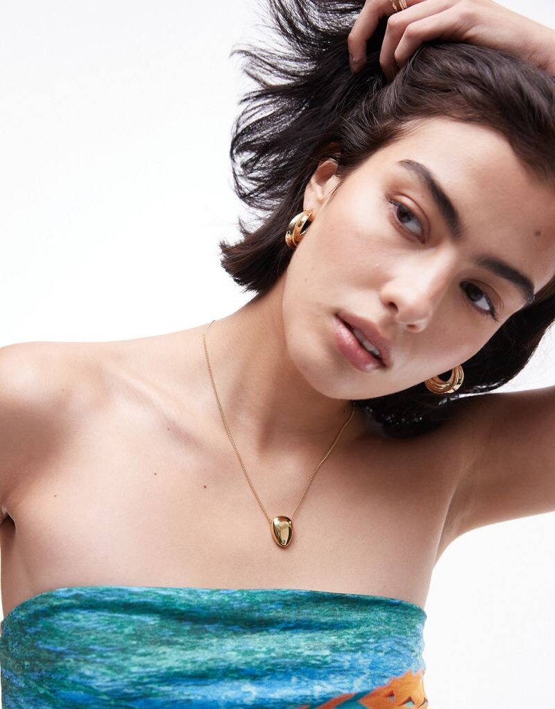 

Topshop - Neva - Литое колье с подвеской из золота 14 карат