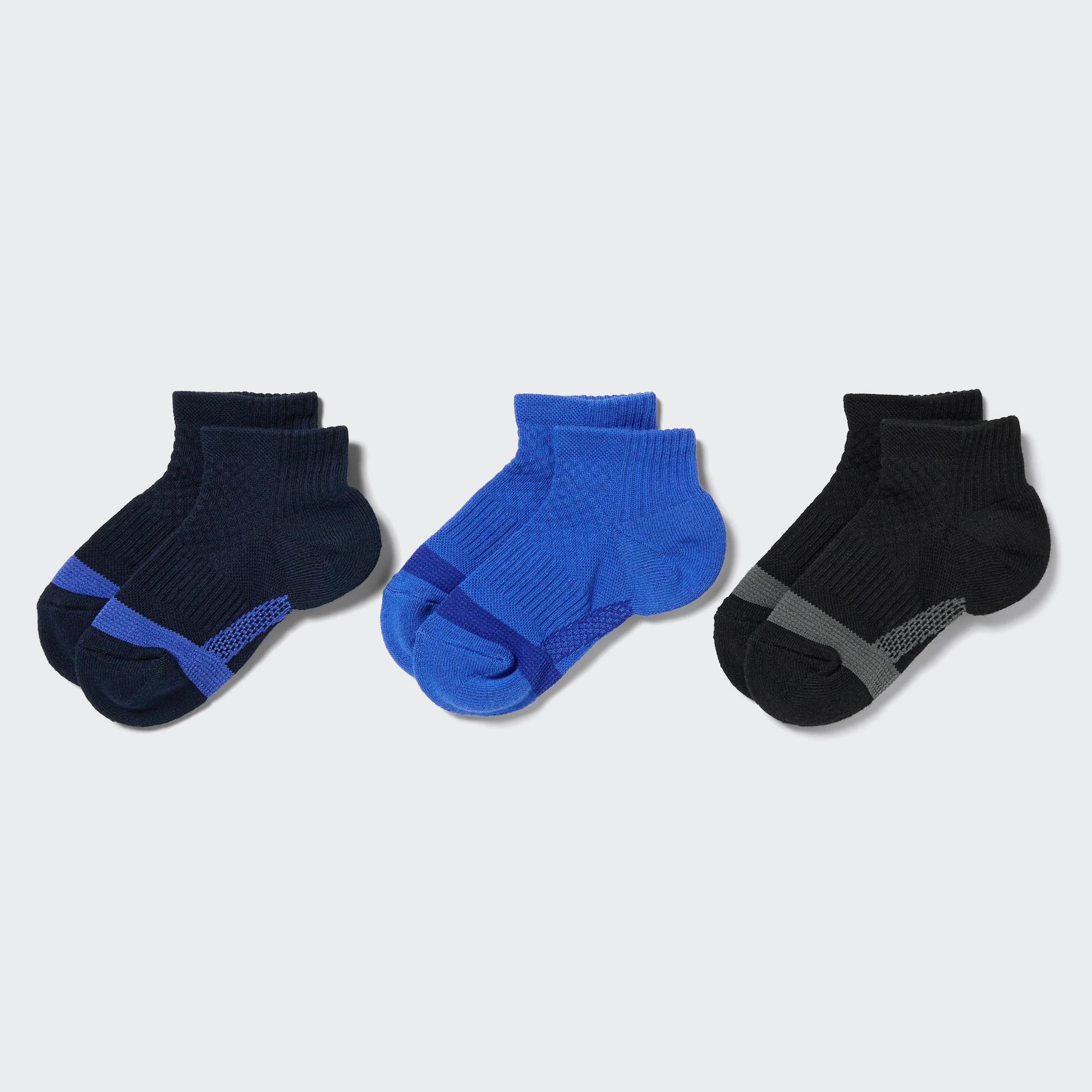 Носки UNIQLO Короткие 3 пары, синий короткие носки 3 пары синий