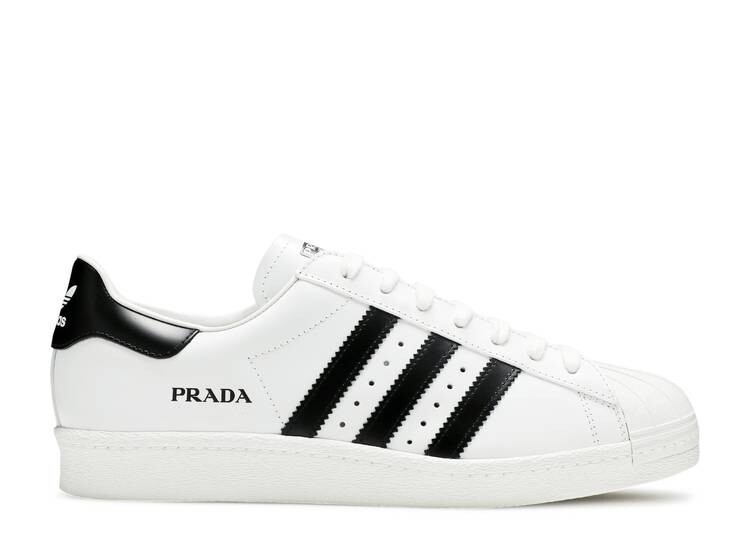 

Кроссовки Adidas PRADA X SUPERSTAR 'WHITE BLACK', белый