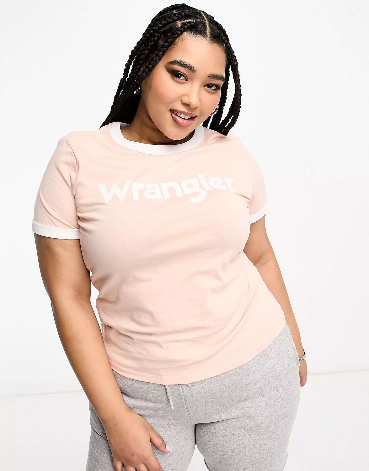 

Футболка Wrangler с логотипом персикового цвета «мельба»