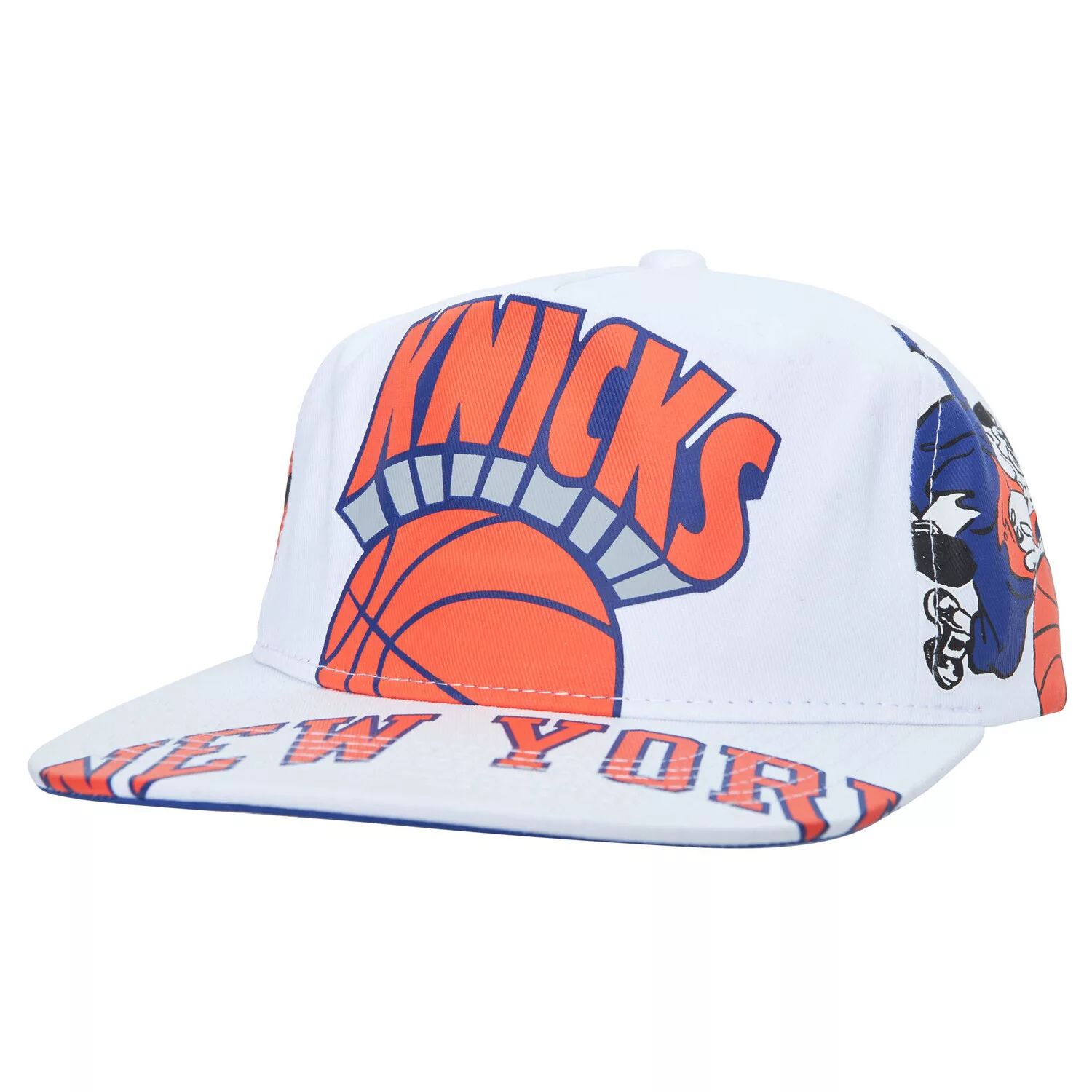 

Мужская белая кепка Mitchell & Ness New York Knicks Hardwood Classics In Your Face Deadstock Snapback