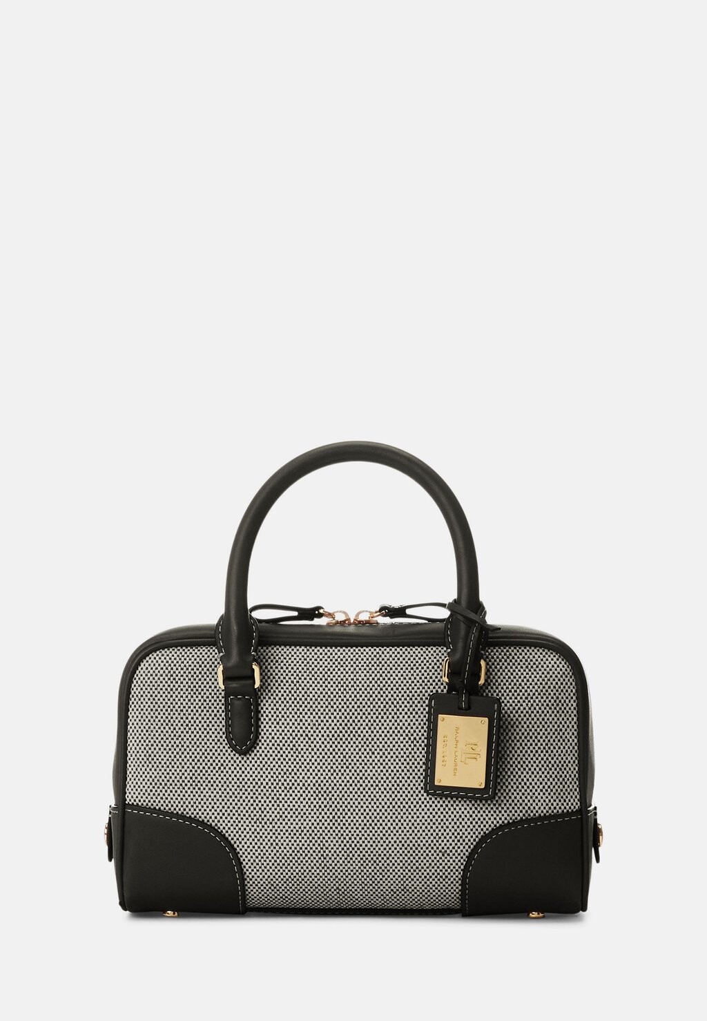 

Сумка EMERIE SATCHEL SMALL Lauren Ralph Lauren, цвет natural/black