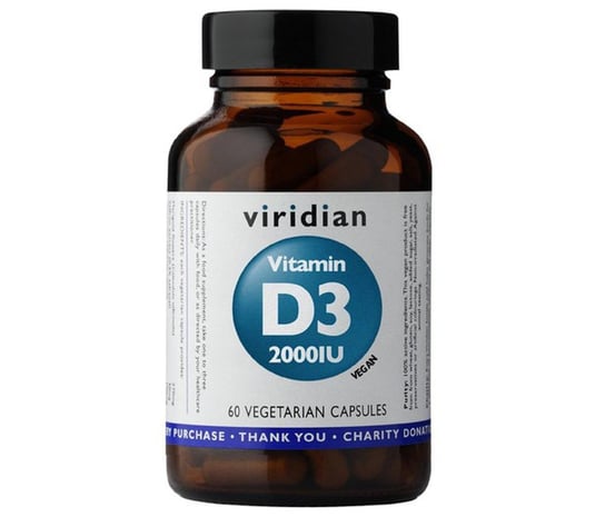 Viridian, Витамин D3 2000 МЕ, 60 капсул swanson витамин d3 2000 ме 250 капсул