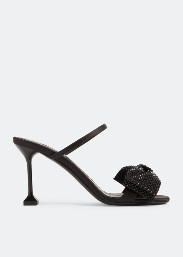 

Сандалии Miu Miu Satin Bow, черный