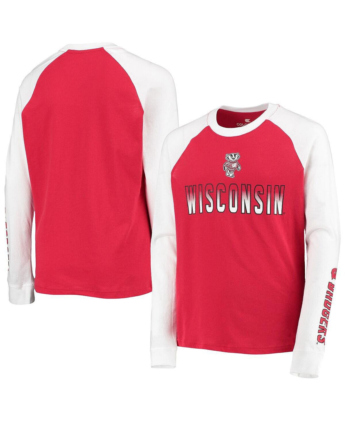 

Футболка Big Boys Wisconsin Badgers с длинным рукавом Colosseum, красный