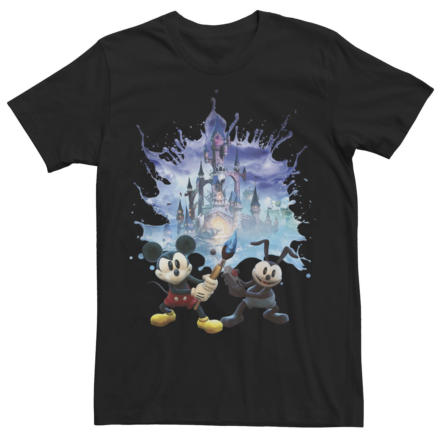 Мужская футболка с портретом Disney Epic Mickey Portal Licensed Character мужская футболка disney epic mickey and oswald со вставками licensed character